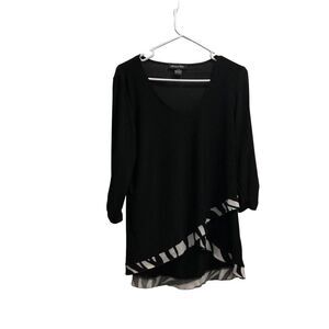 Michael Tyler Medium (M) Black and White Zebra Tunic